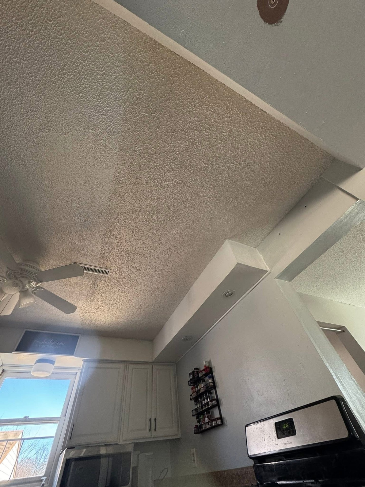 Popcorn ceiling repair and texture matching